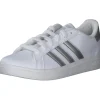 Adidas Core Grand Court 2.0 K, Sneakers Low, Damen, Weiß (Weiß/Silber)