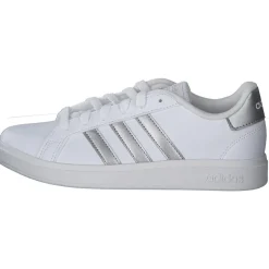 Adidas Core Grand Court 2.0 K, Sneakers Low, Damen, Weiß (Weiß/Silber)