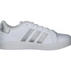 Adidas Core Grand Court 2.0 K, Sneakers Low, Damen, Weiß (Weiß/Silber)