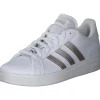 Adidas Core Grand Court Base 2 W, Sneakers Low, Damen, weiß / gold