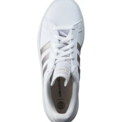 Adidas Core Grand Court Base 2 W, Sneakers Low, Damen, weiß / gold