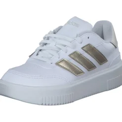 Adidas Courtblock Bold, Schnürschuhe, Damen, FTWWHT/CYBEMT/ORBGRY