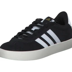 Adidas VL Court 3.0 W, Schnürschuhe, Damen, black/white/gold met