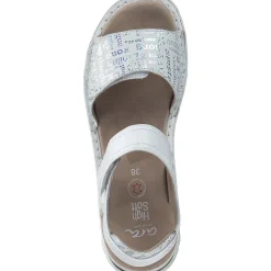 Ara Tampa 47209, Keilsandaletten, Damen, NEBBIA WEISS