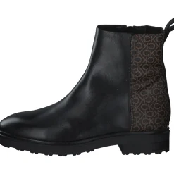 Calvin Klein HW0HW01313, Chelsea Boots, Damen, Schwarz /Brown Mono