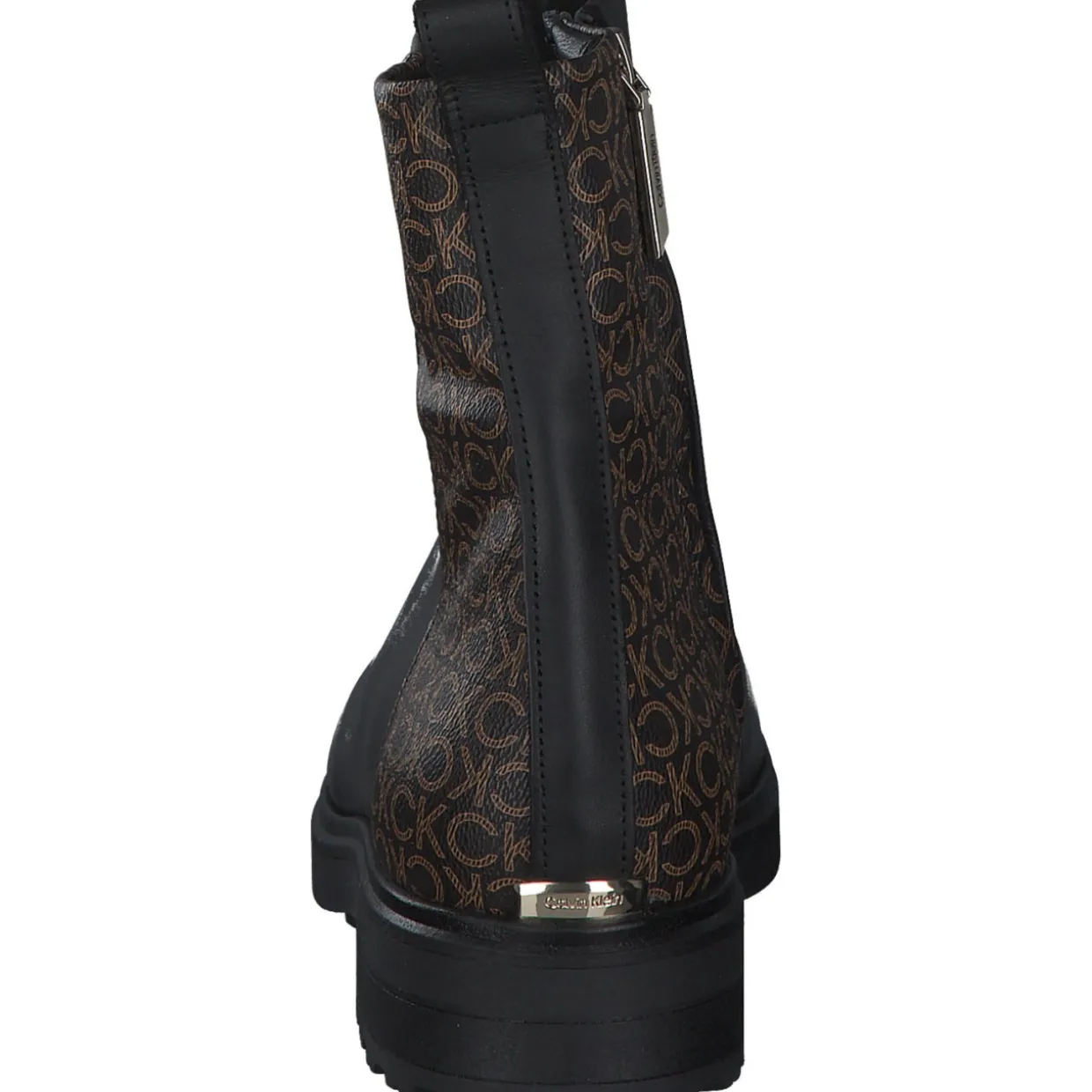 Calvin Klein HW0HW01313, Chelsea Boots, Damen, Schwarz /Brown Mono