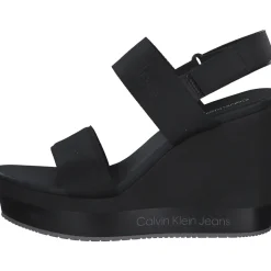 Calvin Klein YW0YW01360, Plateau-Sandaletten, Damen, black