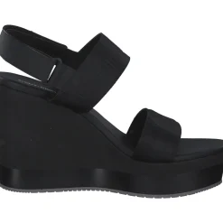 Calvin Klein YW0YW01360, Plateau-Sandaletten, Damen, black