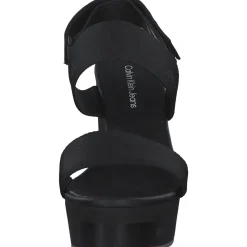 Calvin Klein YW0YW01360, Plateau-Sandaletten, Damen, black