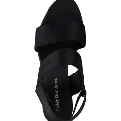 Calvin Klein YW0YW01360, Plateau-Sandaletten, Damen, black