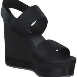 Calvin Klein YW0YW01360, Plateau-Sandaletten, Damen, black