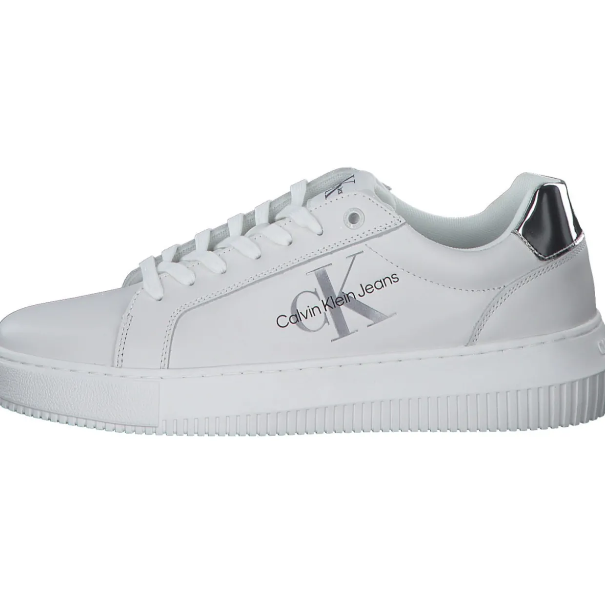 Calvin Klein YW0YW01224, Schnürschuhe, Damen, white/silver