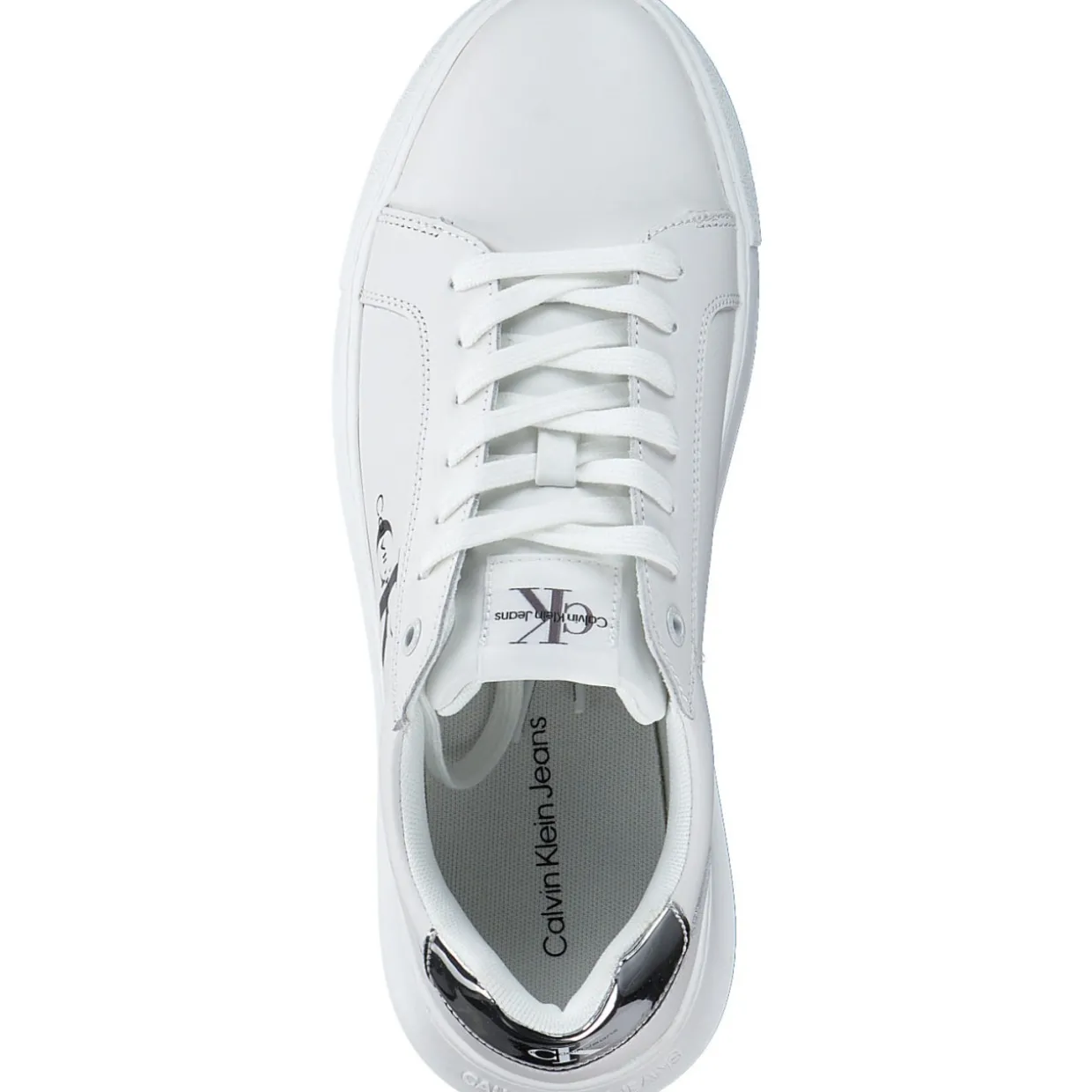 Calvin Klein YW0YW01224, Schnürschuhe, Damen, white/silver
