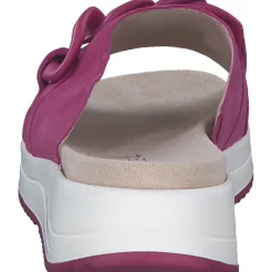 Caprice 27204, Plateau-Pantoletten, Damen, FUCHSIA SUEDE