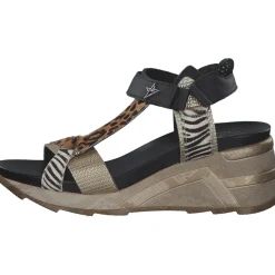 Cetti C1317, Plateau-Sandaletten, Damen, leopardo multicolor