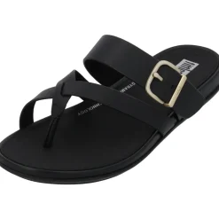 Fit Flop Gracie Buckle HM5, Zehentrenner, Damen, Schwarz