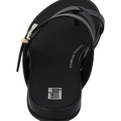 Fit Flop Gracie Buckle HM5, Zehentrenner, Damen, Schwarz