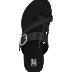 Fit Flop Gracie Buckle HM5, Zehentrenner, Damen, Schwarz