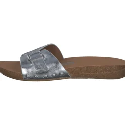 Fit Flop Iqushion Adkustable Buckle HT2, Plateau-Pantoletten, Damen, SILVER