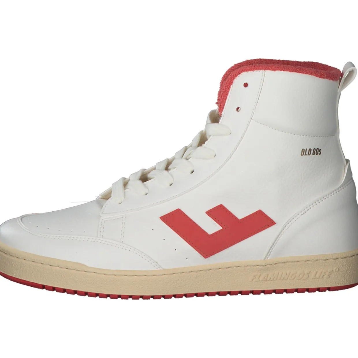 Flamingos Old 80s, Sneakers High, Damen, white vanilla tomato