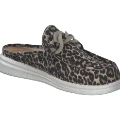 Fusion Ella, Plateau-Pantoletten, Damen, chain leo beige