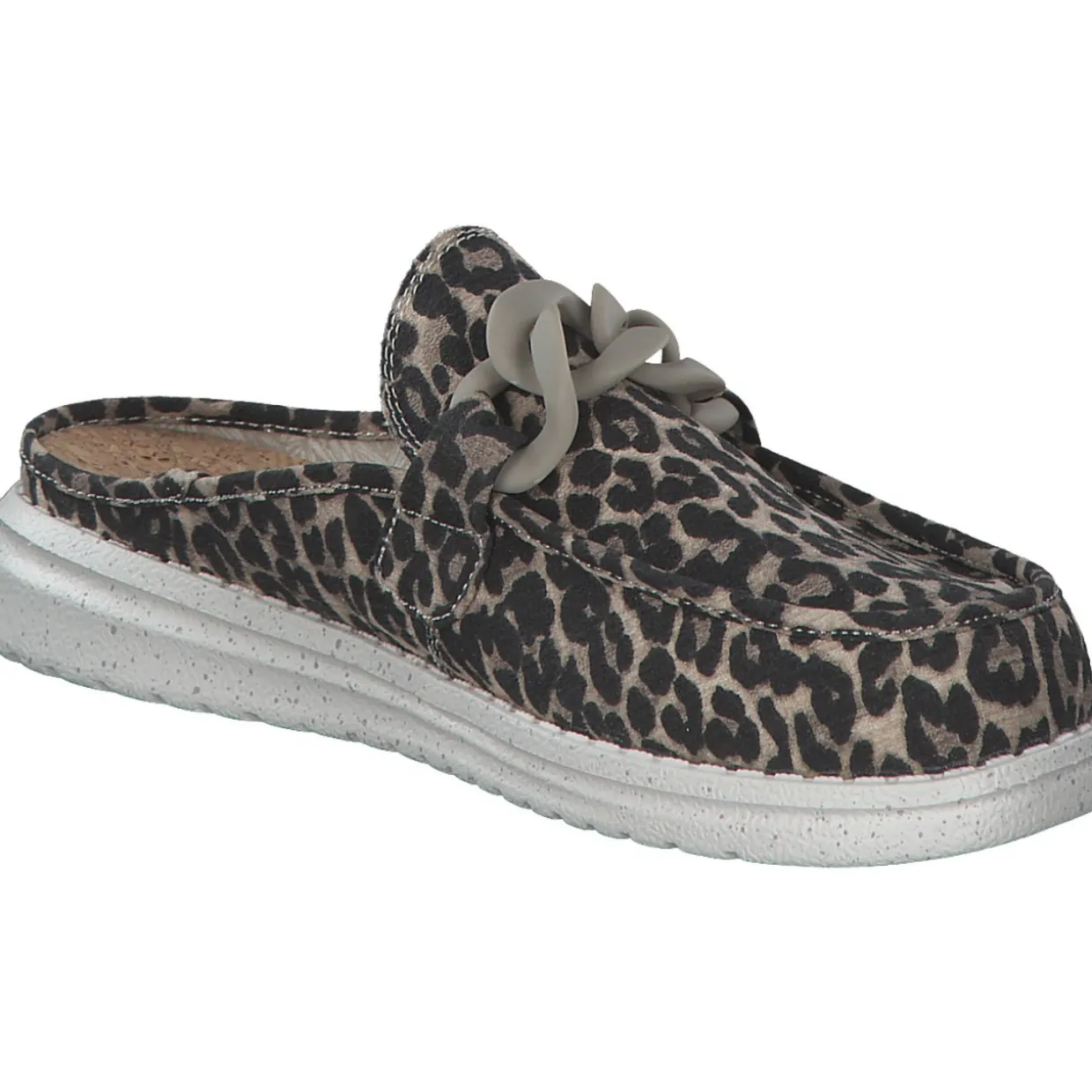 Fusion Ella, Plateau-Pantoletten, Damen, chain leo beige