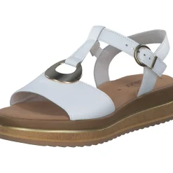 Gabor 44.562, Keilsandaletten, Damen, weiss (gold)