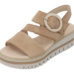 Gabor 64.627, Keilsandaletten, Damen, Beige