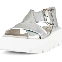 Gabor 44.752, Keilsandaletten, Damen, silber (weiss)