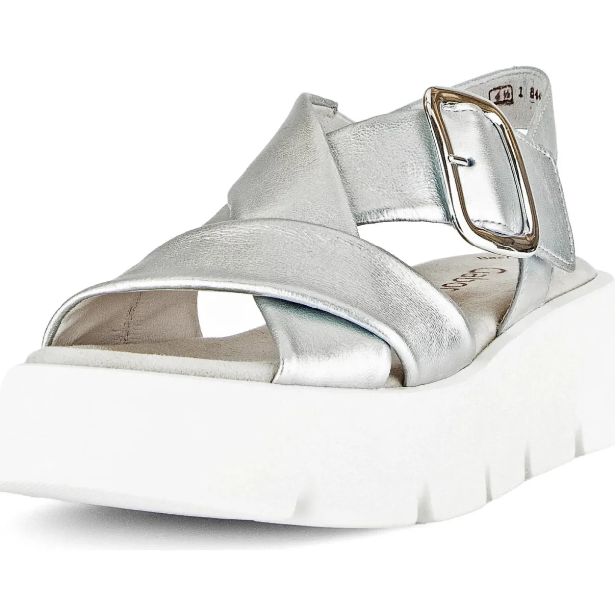 Gabor 44.752, Keilsandaletten, Damen, silber (weiss)