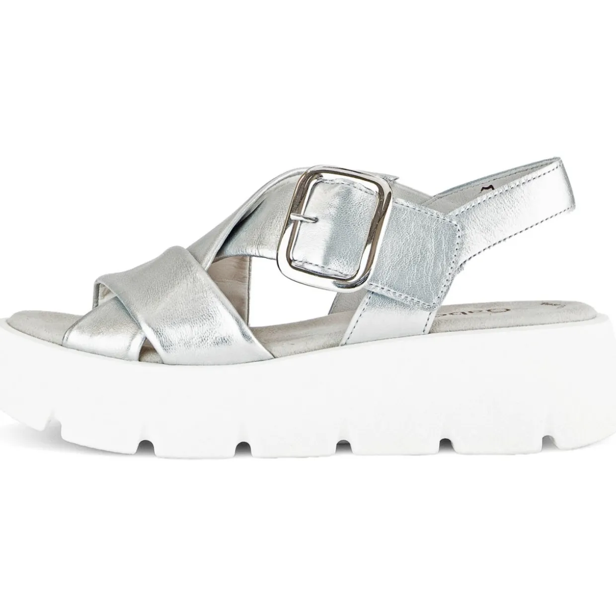 Gabor 44.752, Keilsandaletten, Damen, silber (weiss)