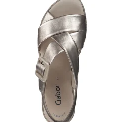 Gabor 64.572, Keilsandaletten, Damen, Puder