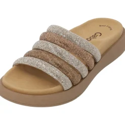 Gabor 43.752, Plateau-Pantoletten, Damen, gold kombi