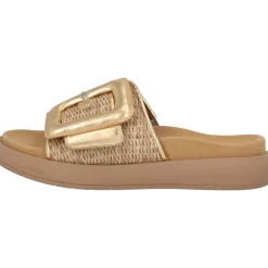 Gabor 44.620, Plateau-Pantoletten, Damen, silber (uni+gold)