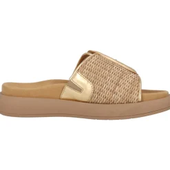 Gabor 44.620, Plateau-Pantoletten, Damen, silber (uni+gold)