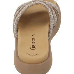 Gabor 43.752, Plateau-Pantoletten, Damen, gold kombi