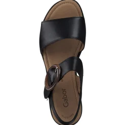 Gabor 84.550, Plateau-Sandaletten, Damen, Schwarz