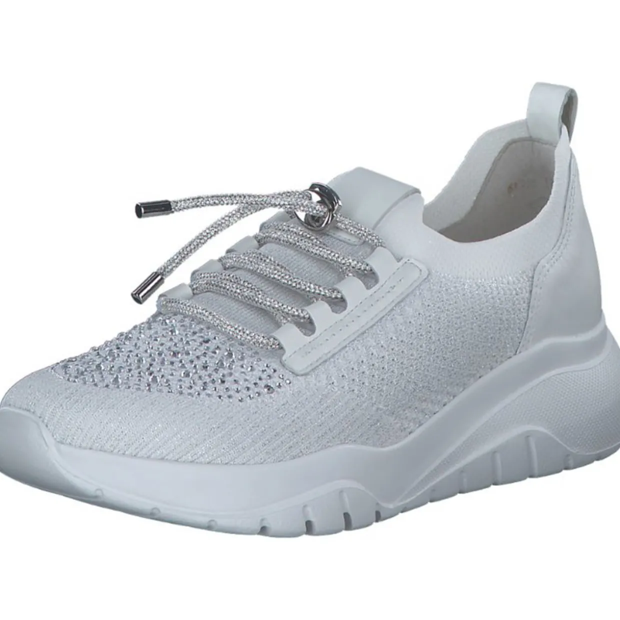 Gabor 63.455, Schnürschuhe, Damen, weiss (Glitter)