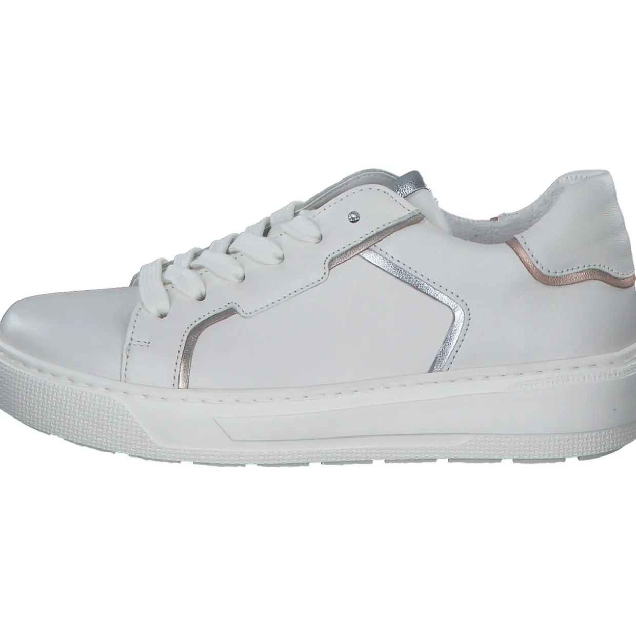 Gabor 63.210, Schnürschuhe, Damen, latte/silber/puder