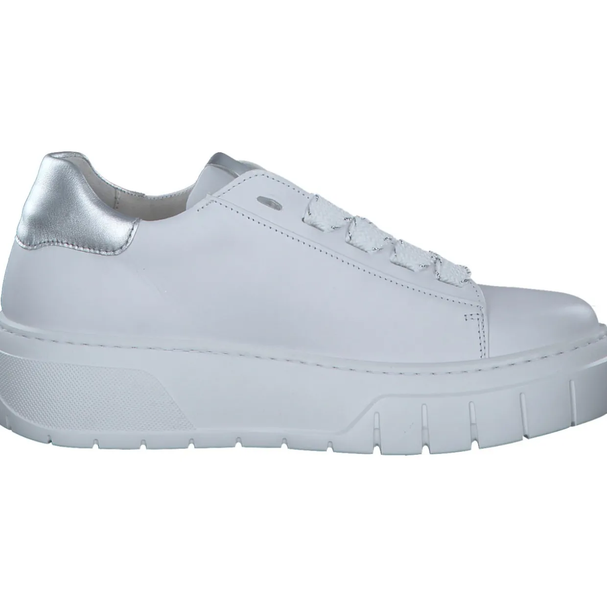 Gabor 63.222, Schnürschuhe, Damen, weiss/silber