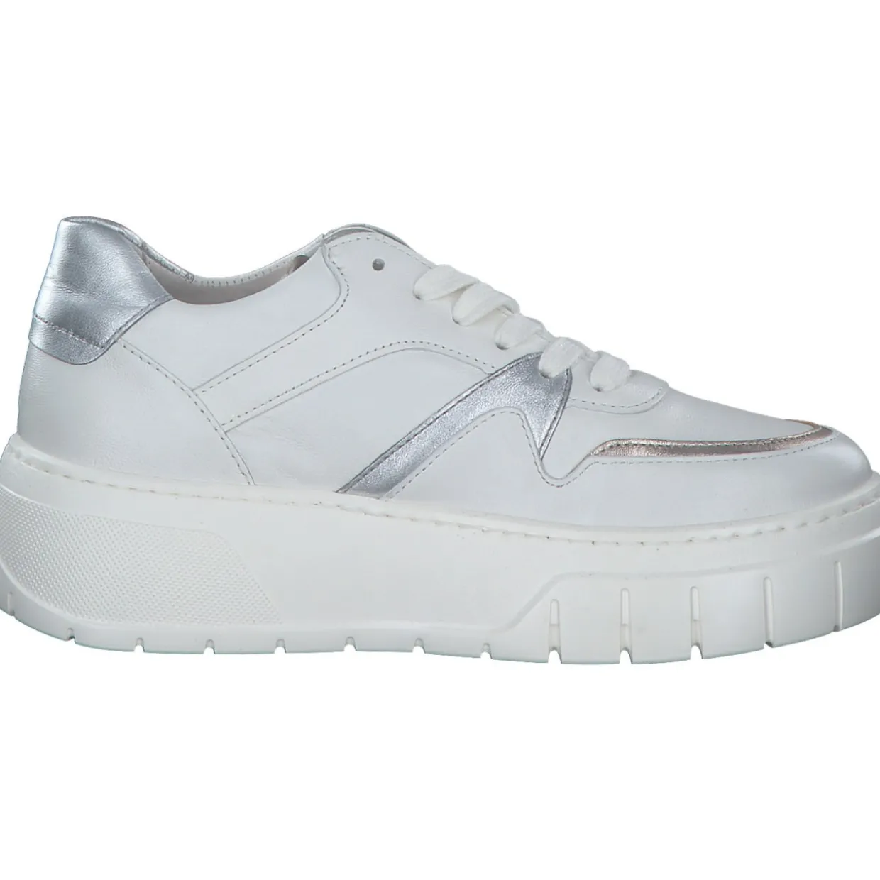 Gabor 63.223, Schnürschuhe, Damen, latte/puder/silber