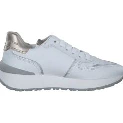 Gabor 63.490, Schnürschuhe, Damen, weiss/silber/puder
