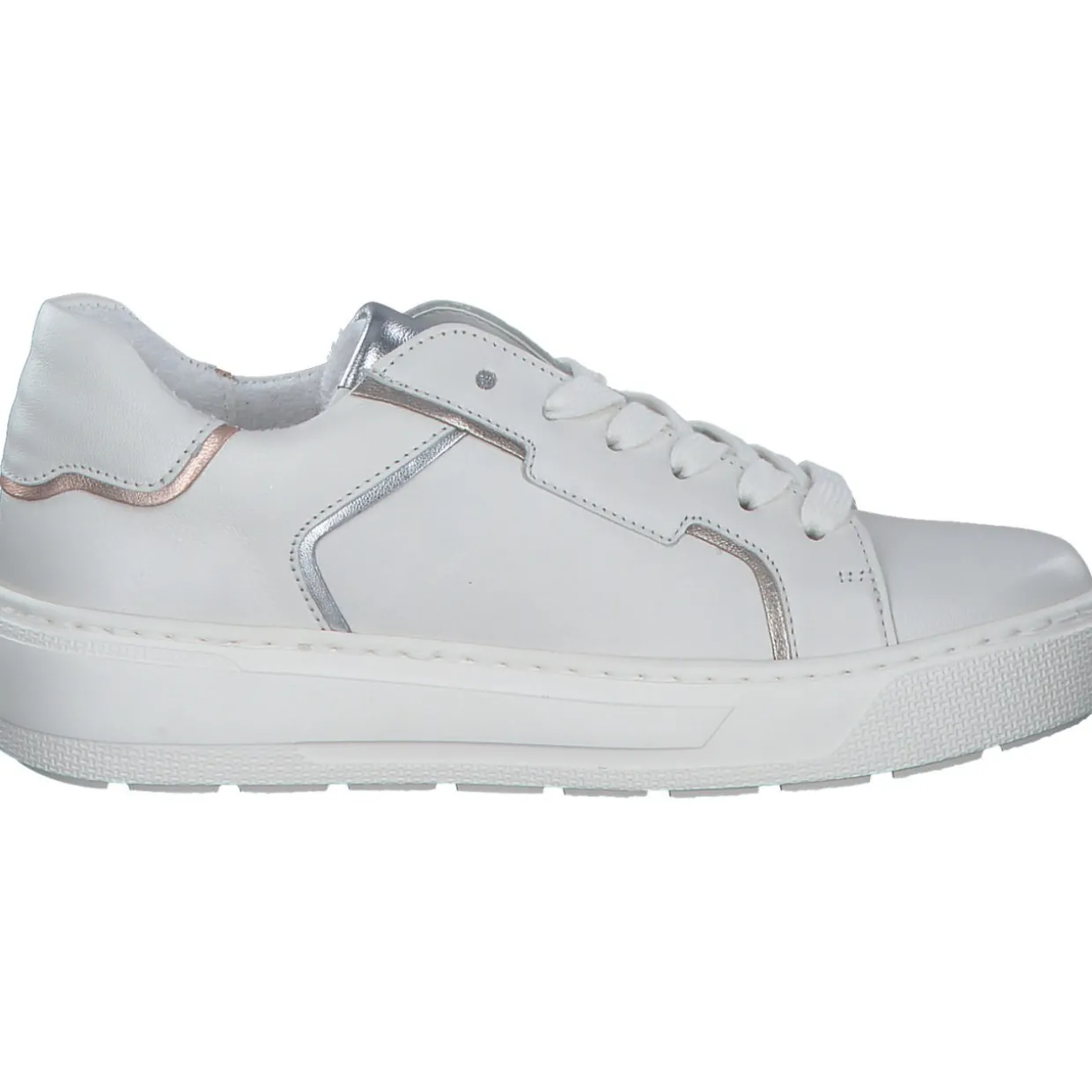 Gabor 63.210, Schnürschuhe, Damen, latte/silber/puder