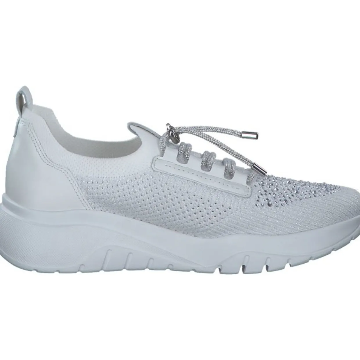 Gabor 63.455, Schnürschuhe, Damen, weiss (Glitter)