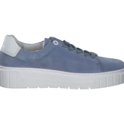 Gabor 46.410, Schnürschuhe, Damen, azur/weiss