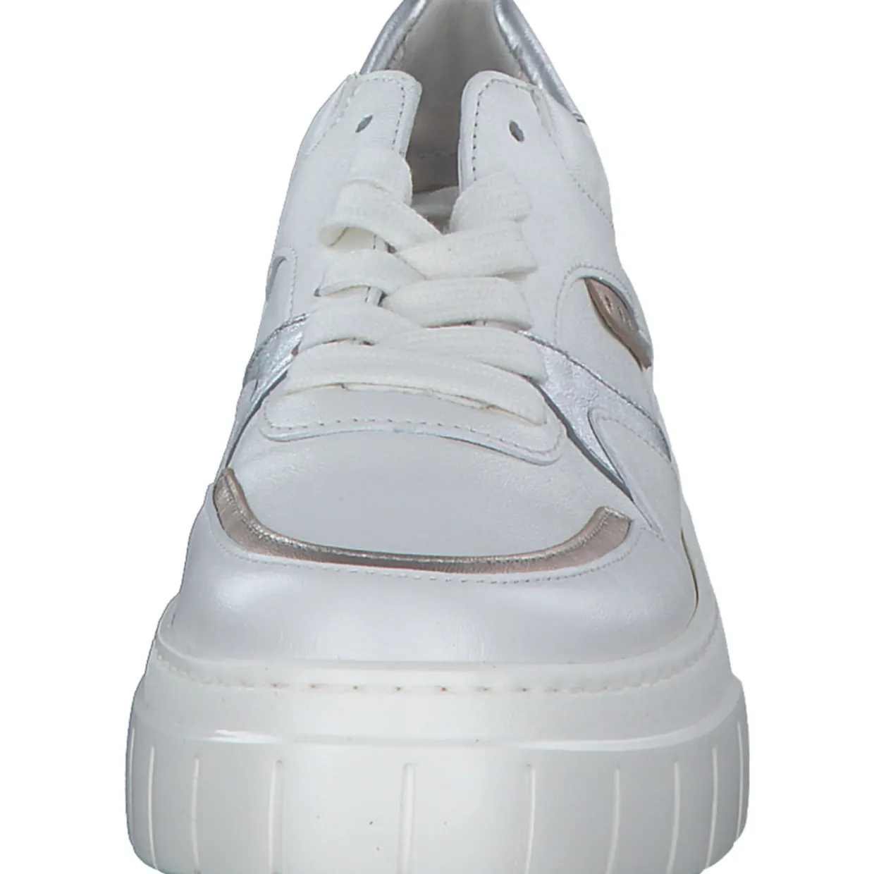 Gabor 63.223, Schnürschuhe, Damen, latte/puder/silber