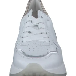 Gabor 63.490, Schnürschuhe, Damen, weiss/silber/puder