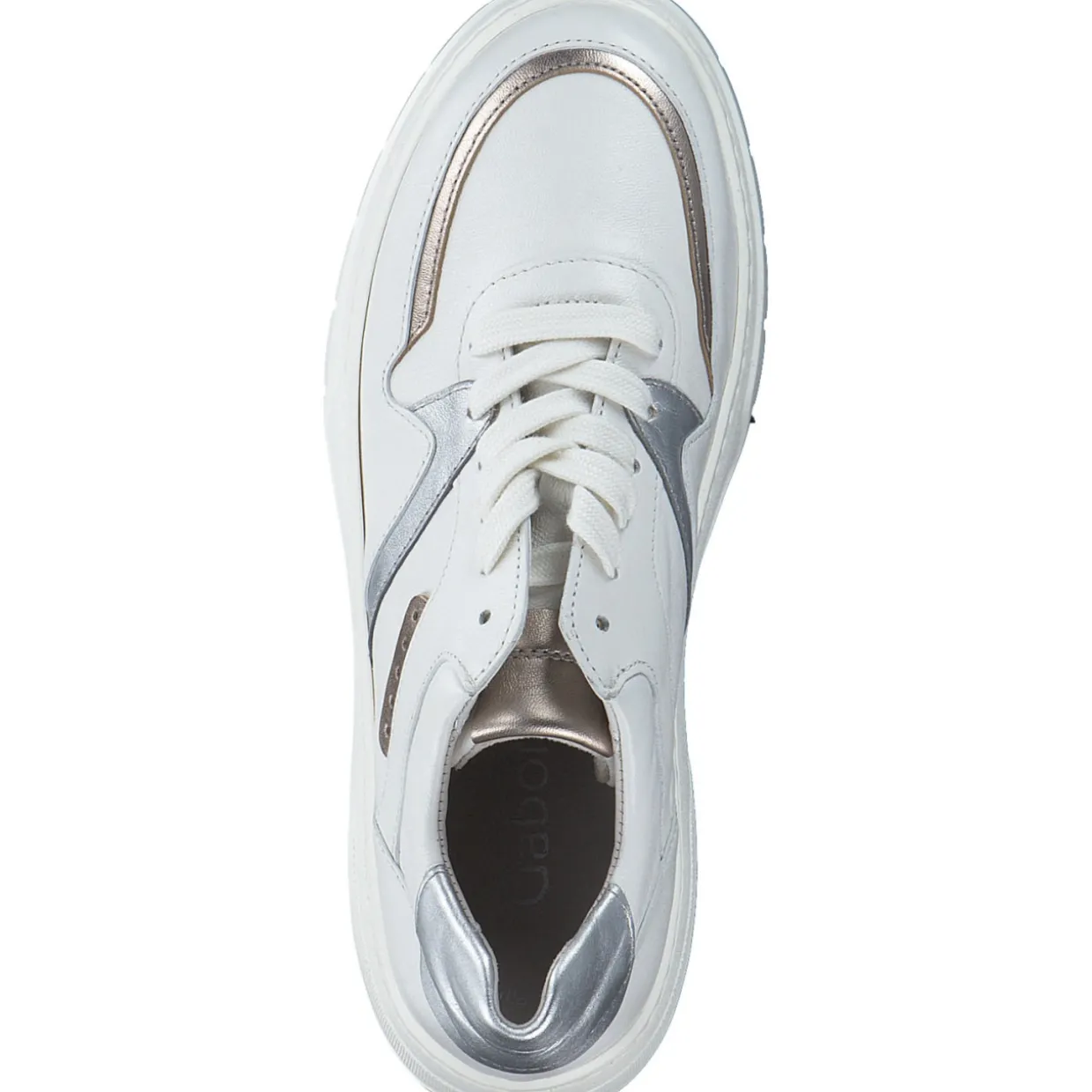 Gabor 63.223, Schnürschuhe, Damen, latte/puder/silber