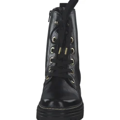 Gabor 71.721, Schnürstiefeletten, Damen, schwarz (gold)