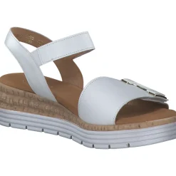 Gabor Comfort 42.700, Keilsandaletten, Damen, weiss (uni+gold)